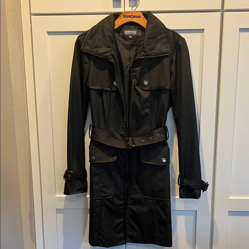 Kenneth Cole Kenneth Cole Elegant Black Trench Coats Size S